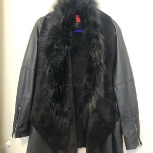 Akira Faux leather and fur jacket.